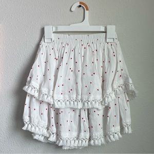 Preppy heart tassel skirt